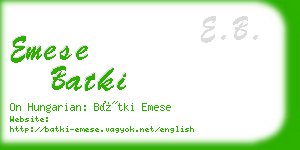 emese batki business card